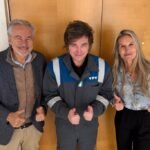 Milei se reunió con Santiago Abascal y Jesús Huerta de Soto durante su gira en Madrid