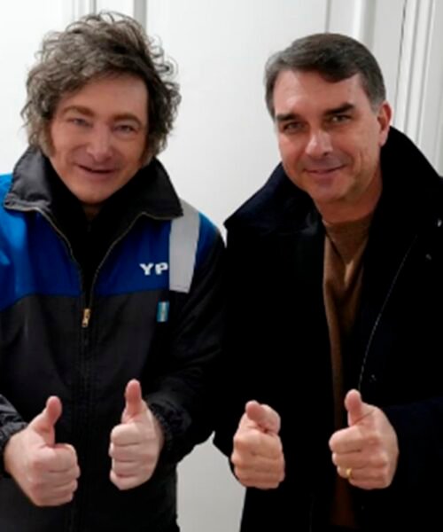 Milei viaja a Brasil y se encontrará con Flavio Bolsonaro para respaldarlo en su campaña presidencial