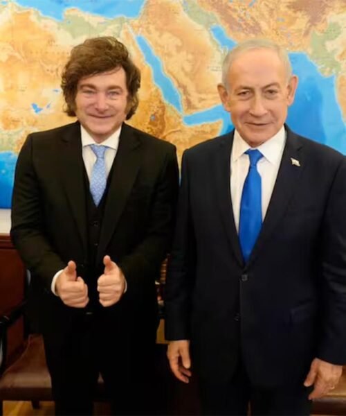 La foto de la vergüenza: Milei se reunió a puertas cerradas con Netanyahu