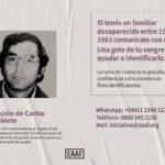 El Equipo Argentino de Antropología Forense identificó en Mendoza a Carlos Poblete, un militante desaparecido en 1977